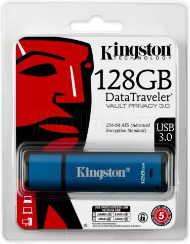 Photo de Clé USB 3.0 sécurisée Kingston DataTraveler Vault Privacy 3.0 - 128Go