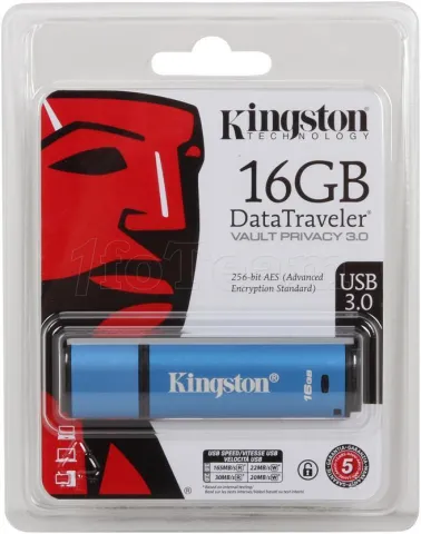 Photo de Clé USB 3.0 sécurisée Kingston DataTraveler Vault Privacy 3.0 - 16Go