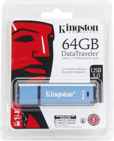 Photo de Clé USB 3.0 sécurisée Kingston DataTraveler Vault Privacy 3.0 - 64Go