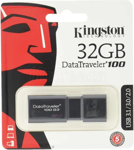 Photo de Clé USB 3.1 Kingston DataTraveler 100 G3 - 32Go