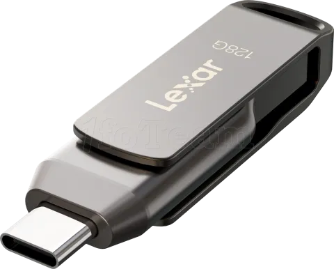 Photo de Clé USB 3.1 Lexar JumpDrive D400 - 128Go (Gris)