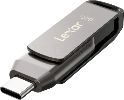 Photo de Clé USB 3.1 Lexar JumpDrive D400 - 64Go (Gris)