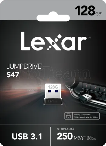 Photo de Clé USB 3.1 Lexar JumpDrive S47 - 128Go (Noir)