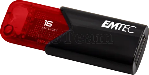 Photo de Clé USB 3.2 Emtec B110 Click Easy - 16Go (Noir/Rouge)