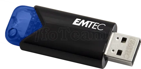 Photo de Clé USB 3.2 Emtec B110 Click Easy - 32Go (Noir/Bleu)