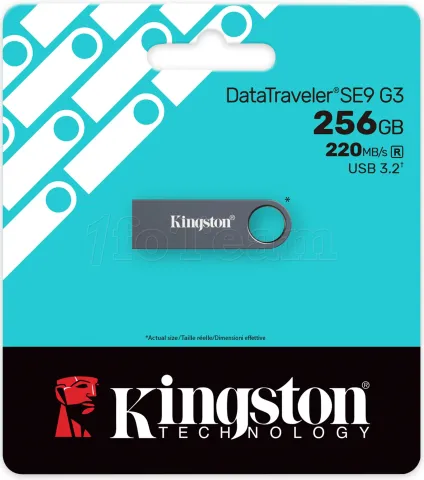 Photo de Clé USB 3.2 Kingston DataTraveler SE9 G3 - 256Go (Noir)