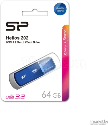 Photo de Clé USB 3.2 Silicon Power Helios 202 - 64Go (Bleu)