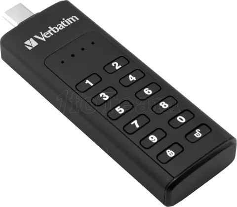 Photo de Clé USB 3.2 Type C sécurisée Verbatim - 128Go (Noir)