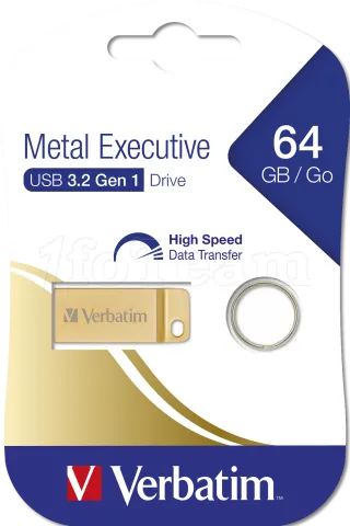 Photo de Clé USB 3.2 Verbatim Executive Métal - 64Go (Or)