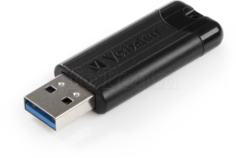 Photo de Clé USB 3.2 Verbatim PinStripe - 128Go (Noir)