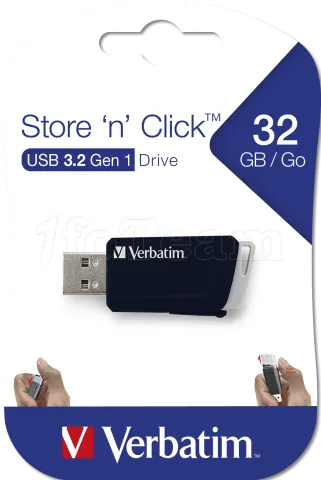 Photo de Clé USB 3.2 Verbatim Store'n'Click - 32Go (Noir)