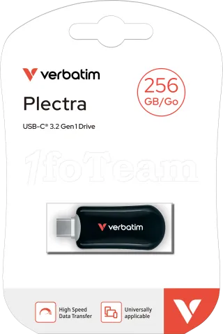 Photo de Clé USB-C 3.2 Verbatim Plectra - 256Go (Noir)