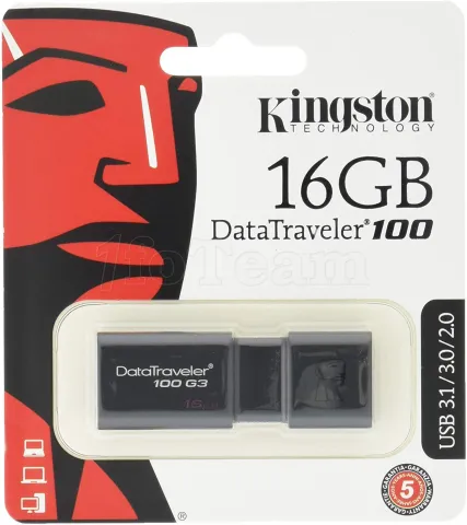 Photo de Clé USB Kingston 16 Go DataTraveler 100 G3 USB 3.0