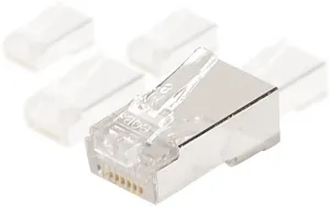 Photo de Connecteur RJ45 Catégorie 6 blindé avec insert (sachet de 10)