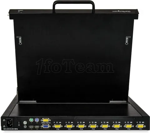 Photo de Console KVM StarTech RKCONS1708K 8 entrées avec écran LCD (Noir)
