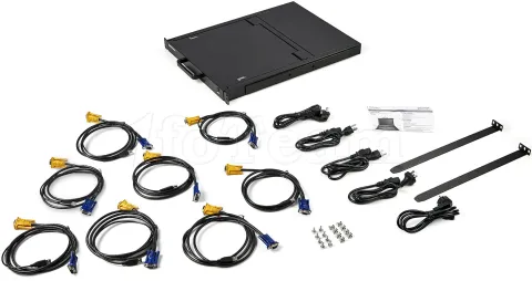 Photo de Console KVM StarTech RKCONS1708K 8 entrées avec écran LCD (Noir)