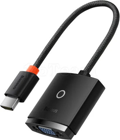 Photo de Convertisseur Baseus Lite HDMI mâle (Type A) 1.2 vers VGA femelle (D-sub DE-15) (Noir)