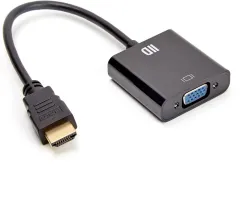 Photo de Convertisseur D2 Diffusion HDMI mâle (Type A) vers VGA femelle (D-sub DE-15) 15cm (Noir)