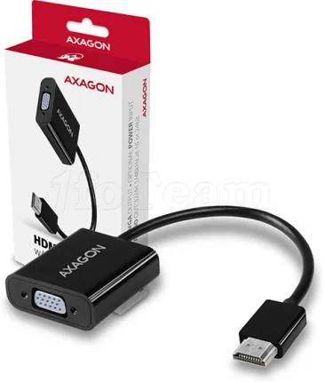 Photo de Convertisseur HDMI Axagon vers VGA avec jack 3,5mm 20cm (Noir)
