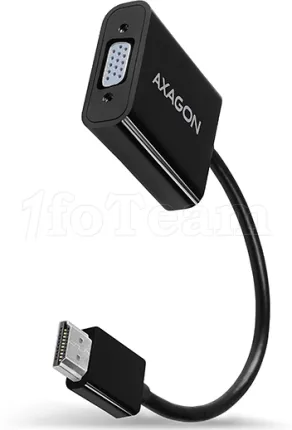 Photo de Convertisseur HDMI Axagon vers VGA avec jack 3,5mm 20cm (Noir)