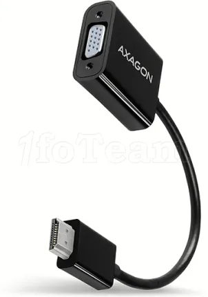 Photo de Convertisseur HDMI Axagon vers VGA femelle (D-sub DE-15) 20cm (Noir)