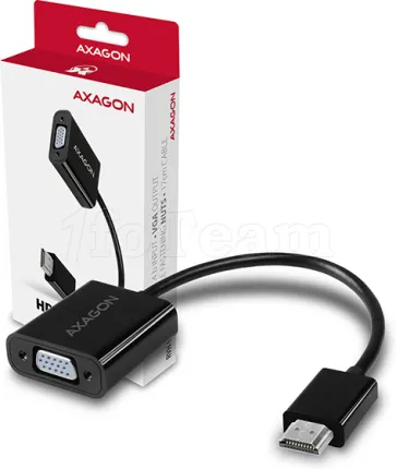 Photo de Convertisseur HDMI Axagon vers VGA femelle (D-sub DE-15) 20cm (Noir)