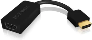 Photo de Convertisseur Icy Box HDMI mâle (Type A) 1.2 vers VGA femelle (D-sub DE-15) 10cm (Noir)