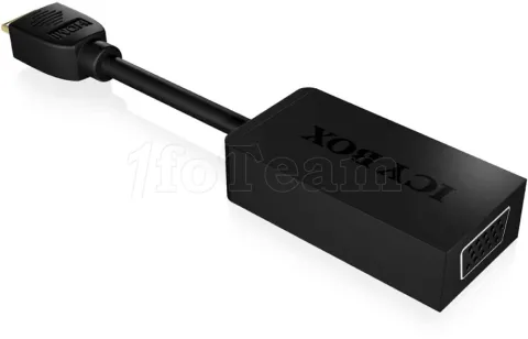 Photo de Convertisseur Icy Box HDMI mâle (Type A) 1.2 vers VGA femelle (D-sub DE-15) 10cm (Noir)