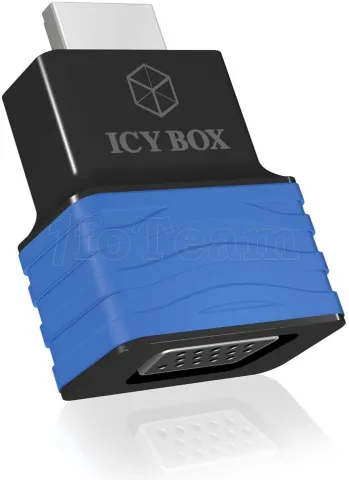 Photo de Convertisseur Icy Box HDMI mâle (Type A) 1.2 vers VGA femelle (D-sub DE-15) (Noir)