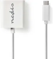 Photo de Convertisseur Nedis USB Type C mâle vers VGA femelle (D-sub DE-15) 10cm (Blanc)