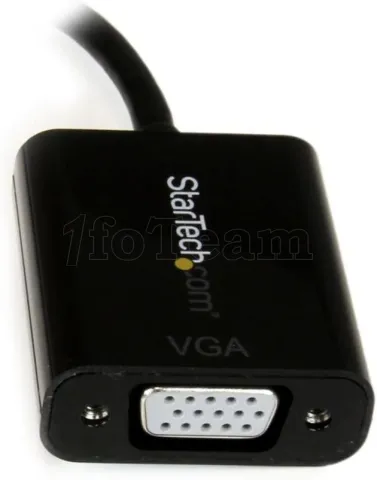 Photo de Convertisseur Startech DisplayPort mâle 1.2 vers VGA femelle (D-sub DE-15) 10cm (Noir)
