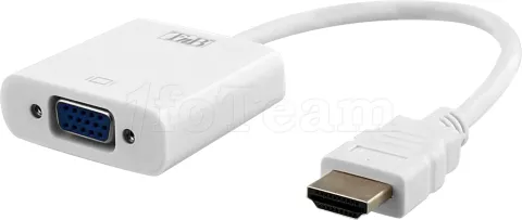Photo de Convertisseur T'nB  HDMI mâle 1.2 vers VGA femelle (D-sub DE-15) 10cm (Blanc)