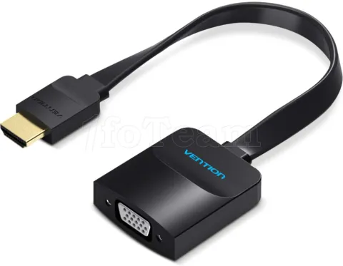 Photo de Convertisseur Vention HDMI 1.4 vers VGA (D-sub DE-15) 15cm M/F (Noir)
