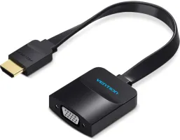 Photo de Convertisseur Vention HDMI 1.4 vers VGA (D-sub DE-15) 15cm M/F (Noir)