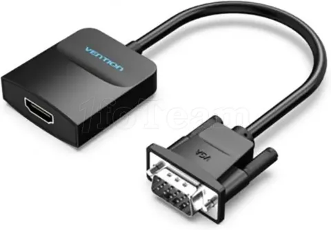Photo de Convertisseur Vention VGA vers HDMI + Jack 3.5mm 0.15m (Noir)