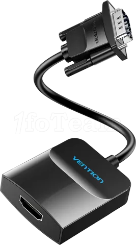 Photo de Convertisseur Vention VGA vers HDMI + Jack 3.5mm 0.15m (Noir)