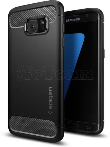 Photo de Coque de protection Spigen Rugged Armor pour Samsung Galaxy S7 Edge (Noir)