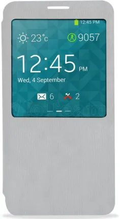 Photo de Coque pour Galaxy Note 3 à rabat avec fenetre (S-View) - Blanc