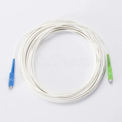 Photo de Cordon fibre D2 Diffusion pour Box (Free) jarretière optique 10m (Blanc)