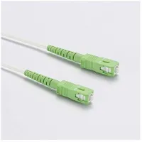 Photo de Cordon fibre D2 Diffusion pour Box (SFR, Orange, Bouygues) jarretière optique 5m (Blanc)