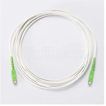 Photo de Cordon fibre D2 Diffusion pour Box (SFR, Orange, Bouygues) jarretière optique 5m (Blanc)