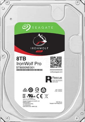 Photo de Disque Dur 3,5" Seagate IronWolf Pro 8To - S-ATA