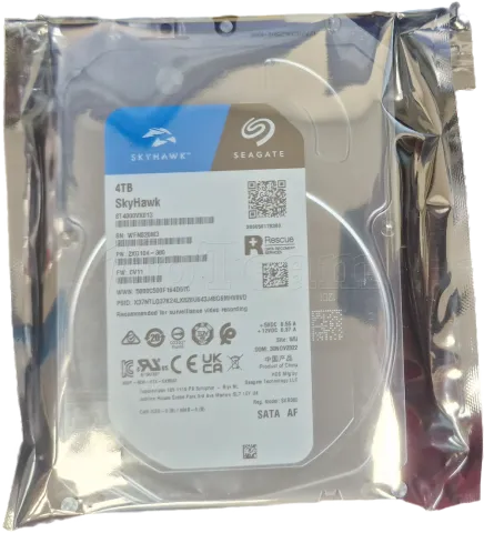 Photo de Disque Dur 3,5" Seagate Skyhawk SMR 4To  - S-ATA - SN WFN820M3 - ID 194091