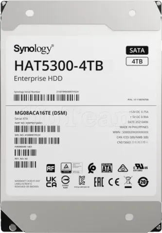 Photo de Disque Dur 3,5" Synology HAT5300 Enterprise 4To - S-ATA