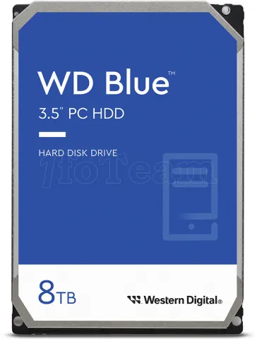 Photo de Disque dur 3.5" Western Digital Blue 8To 256Mo - S-ATA