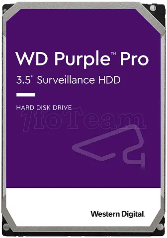 Photo de Disque Dur 3,5" Western Digital Purple Pro 10To 256Mo - S-ATA