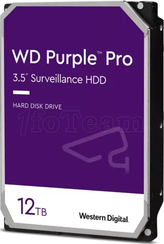 Photo de Disque Dur 3,5" Western Digital Purple Pro 12To  - S-ATA