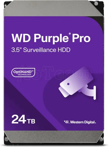 Photo de Disque Dur 3,5" Western Digital Purple Pro 24To  - S-ATA