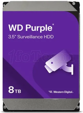 Photo de Disque Dur 3,5" Western Digital Purple Pro 8To 256Mo - S-ATA