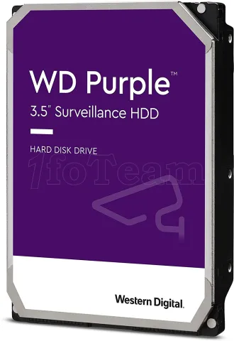 Photo de Disque Dur 3,5" Western Digital Purple Surveillance 1To  - S-ATA 64Mo